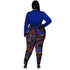 Plus Size Women's Fluoroscopy Patchwork Two Piece Outfits